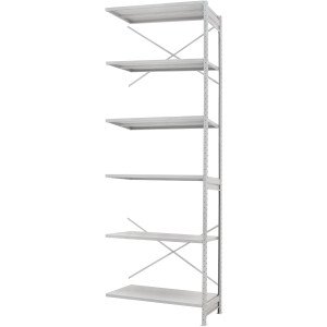 Стеллаж ПС 1150x600x2500 (6 полок) приставной (150 кг на полку)