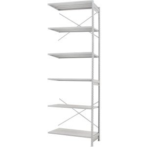 Стеллаж ПС 1150x600x2500 (6 полок) приставной (200 кг на полку)