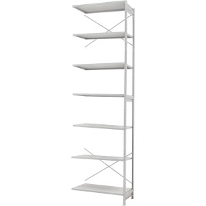 Стелаж ПС 1150x400x3000 (7 полиць) приставний (100 кг на полицю)