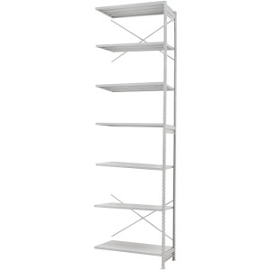 Стелаж ПС 1150x500x3000 (7 полиць) приставний (250 кг на полицю)