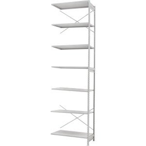 Стеллаж ПС 1000x300x3000 (7 полок) приставной (100 кг на полку)