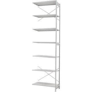 Стеллаж ПС 1150x600x3000 (7 полок) приставной (200 кг на полку)