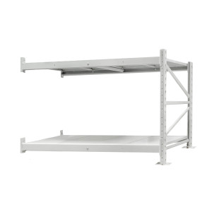 Стеллаж ПСТ 1200x800x1500 (2 уровня, полки металл) приставной (0-400 кг на уровень)