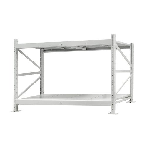 Стеллаж ПСТ 1200x700x1500 (2 уровня, полки металл) основной (0-400 кг на уровень)