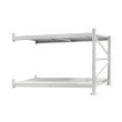 Стеллаж ПСТ 1800x700x1500 (2 уровня, полки металл) приставной (0-400 кг на уровень)