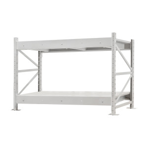 Стеллаж ПСТ 1200x800x1500 (2 уровня, полки металл) основной (400-800 кг на уровень)