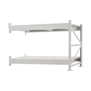 Стеллаж ПСТ 1200x800x1500 (2 уровня, полки металл) приставной (400-800 кг на уровень)