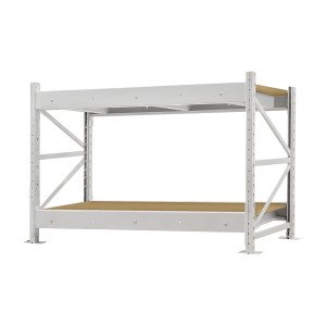 Стеллаж ПСТ 1200x800x1500 (2 уровня, ДСП) основной (300-400 кг на уровень)