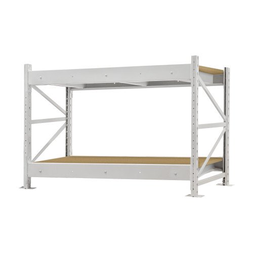 Стеллаж ПСТ 1200x800x1500 (2 уровня, ДСП) основной (300-400 кг на уровень)