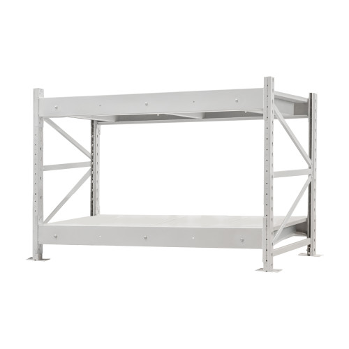 Стеллаж ПСТ 1500x700x1500 (2 уровня, полки металл) основной (400-800 кг на уровень)