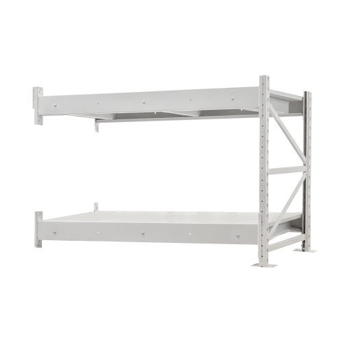 Стеллаж ПСТ 1200x700x1500 (2 уровня, полки металл) приставной (400-800 кг на уровень)