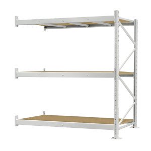 Стелаж ПСТ 1800x900x2000 (3 рівня, ДСП) приставний (0-300 кг на рівень)