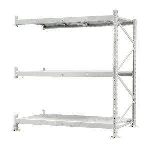 Стеллаж ПСТ 1800x700x2000 (3 уровня, полки металл) приставной (0-400 кг на уровень)