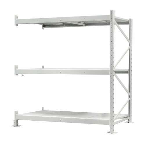 Стеллаж ПСТ 1800x700x2000 (3 уровня, полки металл) приставной (0-400 кг на уровень)