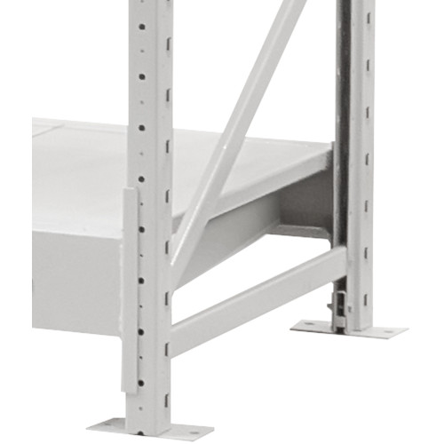 Стеллаж ПСТ 1200x800x2000 (3 уровня, полки металл) приставной (400-800 кг на уровень)