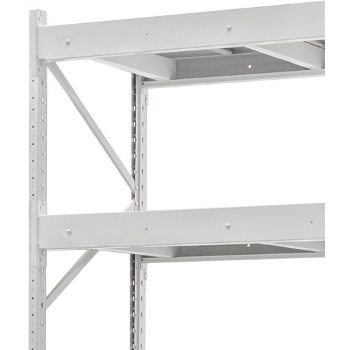 Стеллаж ПСТ 1200x700x2000 (3 уровня, полки металл) приставной (400-800 кг на уровень)