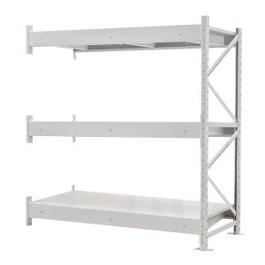 Стелаж ПСТ 1800x900x2000 (3 рівня, полиці метал) приставний (400-800 кг на рівень)