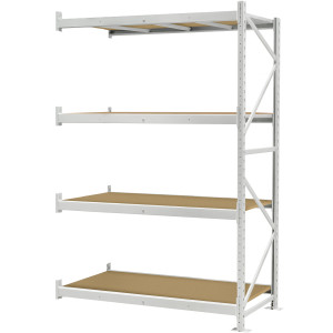 Стеллаж ПСТ 1500x700x2500 (4 уровня, ДСП) приставной (0-300 кг на уровень)