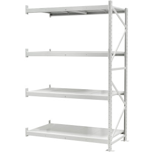 Стеллаж ПСТ 1200x1000x2500 (4 уровня, полки металл) приставной (0-400 кг на уровень)