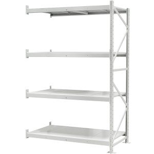 Стеллаж ПСТ 1200x900x2500 (4 уровня, полки металл) приставной (0-400 кг на уровень)