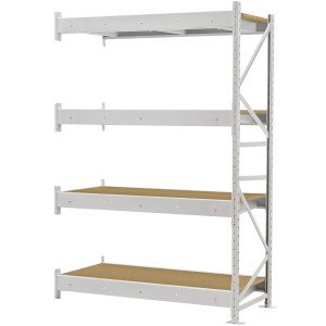 Стеллаж ПСТ 1200x900x2500 (4 уровня, ДСП) приставной (300-400 кг на уровень)