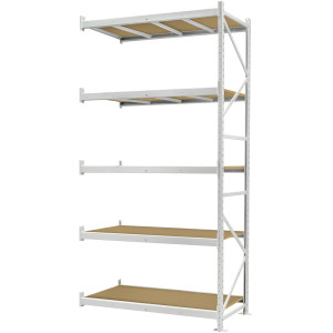 Стеллаж ПСТ 1800x700x3000 (5 уровня, ДСП) приставной (0-300 кг на уровень)