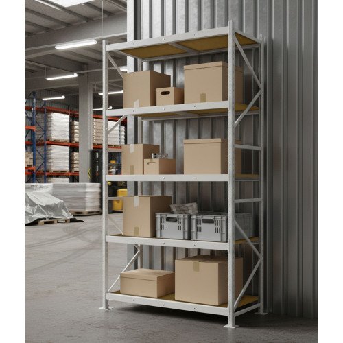 Стелаж ПСТ 1800x1000x3000 (5 рівня, ДСП) основний (0-300 кг на рівень)