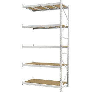 Стеллаж ПСТ 1800x900x3000 (5 уровня, ДСП) приставной (0-300 кг на уровень)