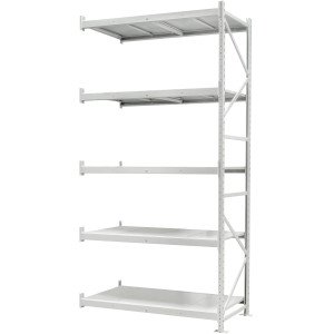 Стеллаж ПСТ 1800x900x3000 (5 уровня, полки металл) приставной (0-400 кг на уровень)