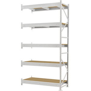 Стеллаж ПСТ 1800x1000x3000 (5 уровня, ДСП) приставной (300-400 кг на уровень)