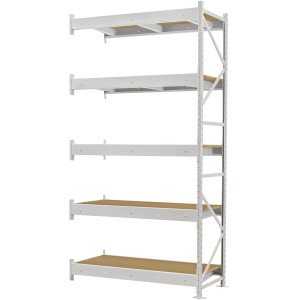 Стеллаж ПСТ 1800x900x3000 (5 уровня, ДСП) приставной (300-400 кг на уровень)