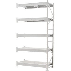 Стеллаж ПСТ 1800x900x3000 (5 уровня, полки металл) приставной (400-800 кг на уровень)