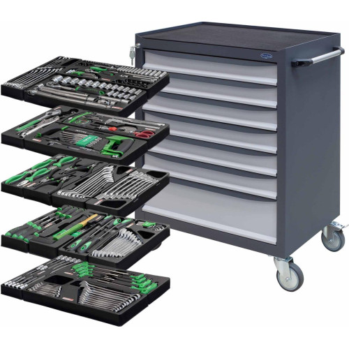 Тележка ТУ 6МС Мастер с инструментом 227 единиц