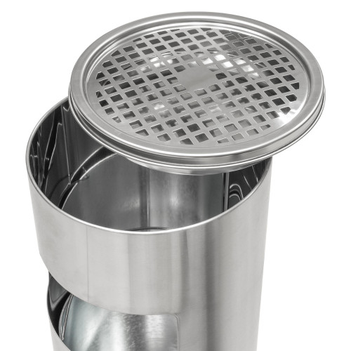 Урна-пепельница н/ж сталь 18 л