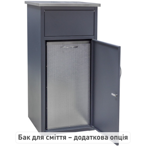 Урна крашеная с нержавеющей столешницей (AISI 304)