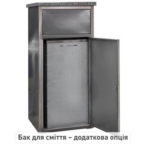 Урна нержавеющая (AISI 304) с гранитной столешницей