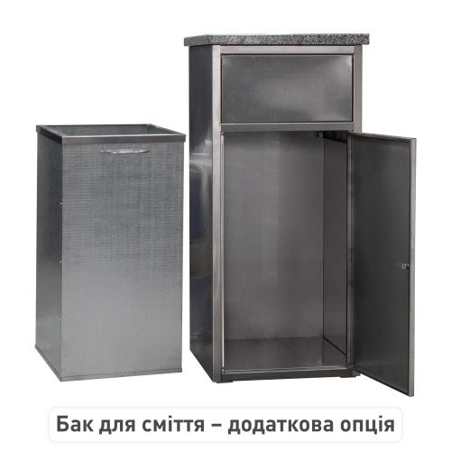 Урна нержавеющая (AISI 304) с гранитной столешницей