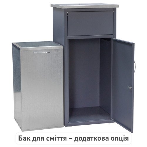 Урна крашеная с нержавеющей столешницей (AISI 304)