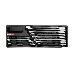 Набір ключів комбінований з тріскачкою 8-19мм 12од