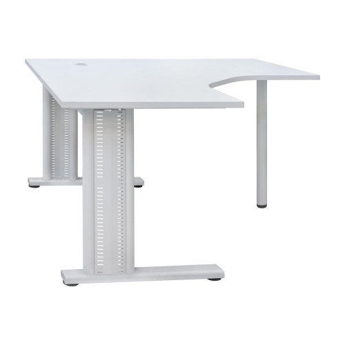 Стол офисный угловой на металлокаркасе УС 1600 1360 Бук Бавария