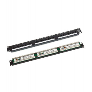 Патч панель 24 порти 1U 19" UTP CAT5E