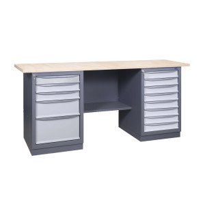 Верстак серии ПРОФИ 41 3МСБ/8М Ф