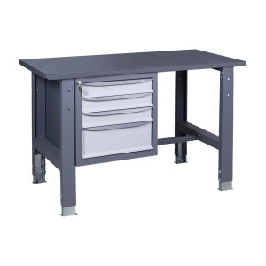 Верстак слюсарний на стаціонарних регульованих опорах ВР 21 3МС Ч