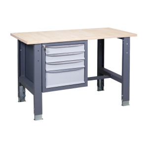 Верстак слюсарний на стаціонарних регульованих опорах ВР 21 3МС К