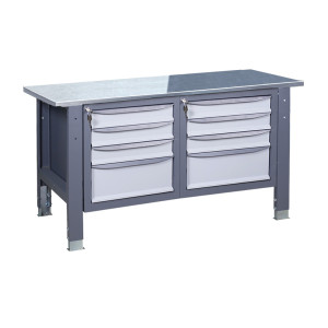 Верстак слесарный на стационарных регулируемых опорах ВР 31 3МС/3МС О(1,0)