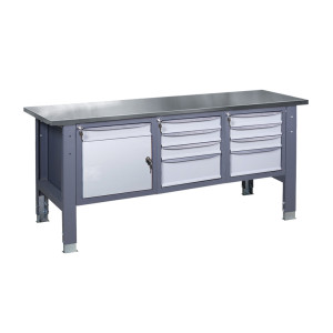 Верстак слесарный на стационарных регулируемых опорах ВР 41 3МС/3МС/МД Н