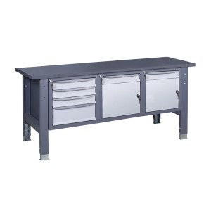 Верстак слесарный на стационарных регулируемых опорах ВР 41 МД/МД/3МС Ч