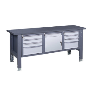 Верстак слесарный на стационарных регулируемых опорах ВР 41 3МС/МД/3МС Ч