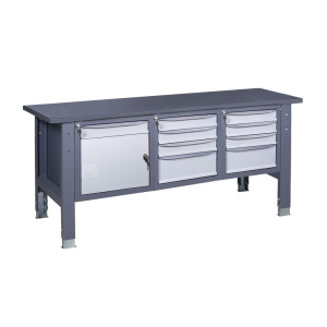 Верстак слесарный на стационарных регулируемых опорах ВР 41 3МС/3МС/МД Ч