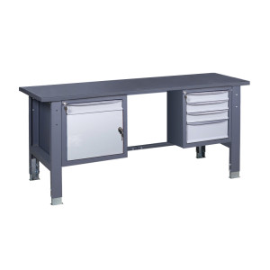 Верстак слесарный на стационарных регулируемых опорах ВР 41 3МС/МД Ч